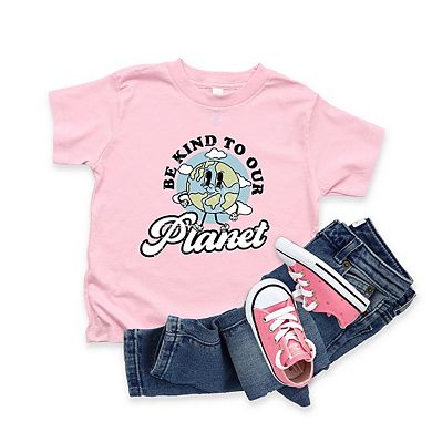 Be Kind To Our Planet Toddler Short Sleeve Graphic Tee