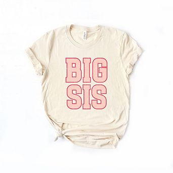 Big Sis Distressed Toddler Short Sleeve Graphic Tee