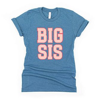 Big Sis Distressed Toddler Short Sleeve Graphic Tee