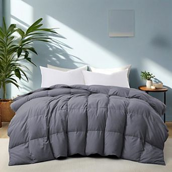 Unikome Lightweight Down Blanket, Fluffy Goose Down Feather Comforter