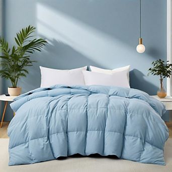 Unikome Lightweight Down Blanket, Fluffy Goose Down Feather Comforter