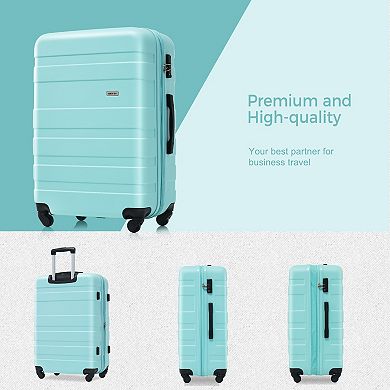 Merax Luggage Sets Expandable Abs Hardshell 3pcs Clearance Luggage Hardside With Tsa Lock