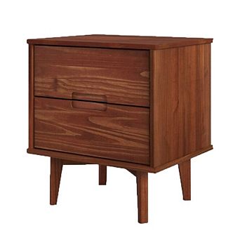 Farmhouse 2 Drawer Solid Wood Nightstand