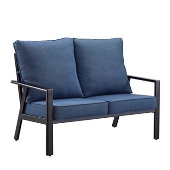 Oakland Living Aluminum Deep Seat Loveseat with Cushions