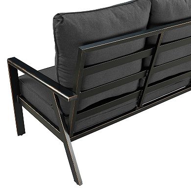 Oakland Living Aluminum Deep Seat Sofa with Cushions