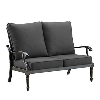 Oakland Living Rust Free Aluminum Deep Seat Loveseat with Cushions