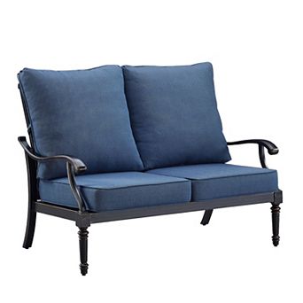 Oakland Living Rust Free Aluminum Deep Seat Loveseat with Cushions