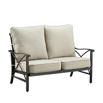 Oakland Living Outdoor Aluminum Deep Seat Loveseat with Cushions