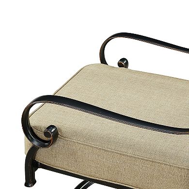 Oakland Living 2-Piece Outdoor Rust Free Aluminum Deep Seat Swivel Rocker Club Chairs with Cushions