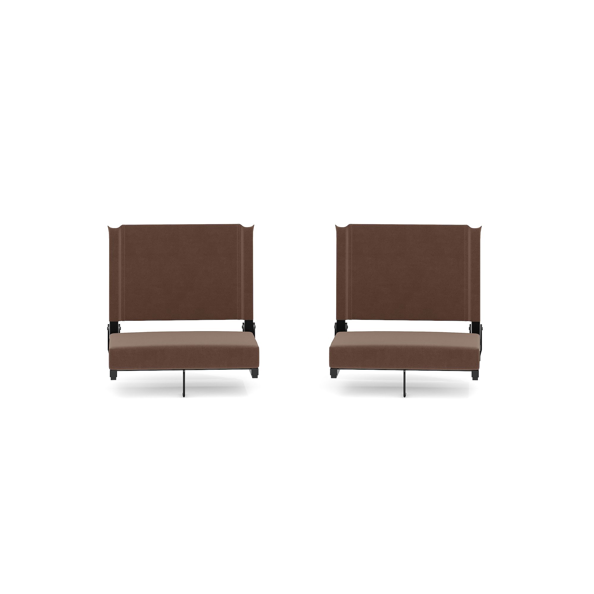 Flash Furniture 2-Piece Grandstand Comfort Lightweight Chair Set, Brown
