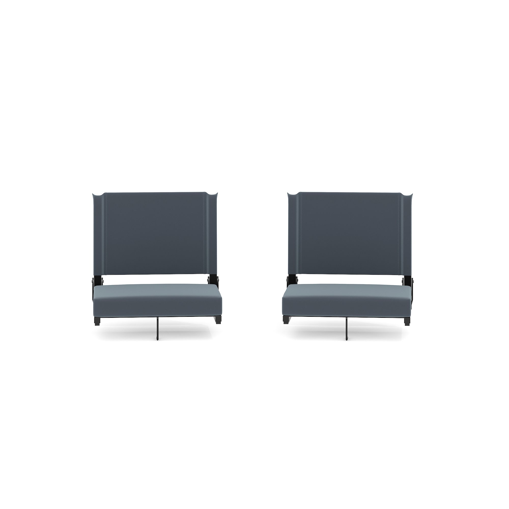 Flash Furniture 2-Piece Grandstand Comfort Lightweight Chair Set, Dark Blue