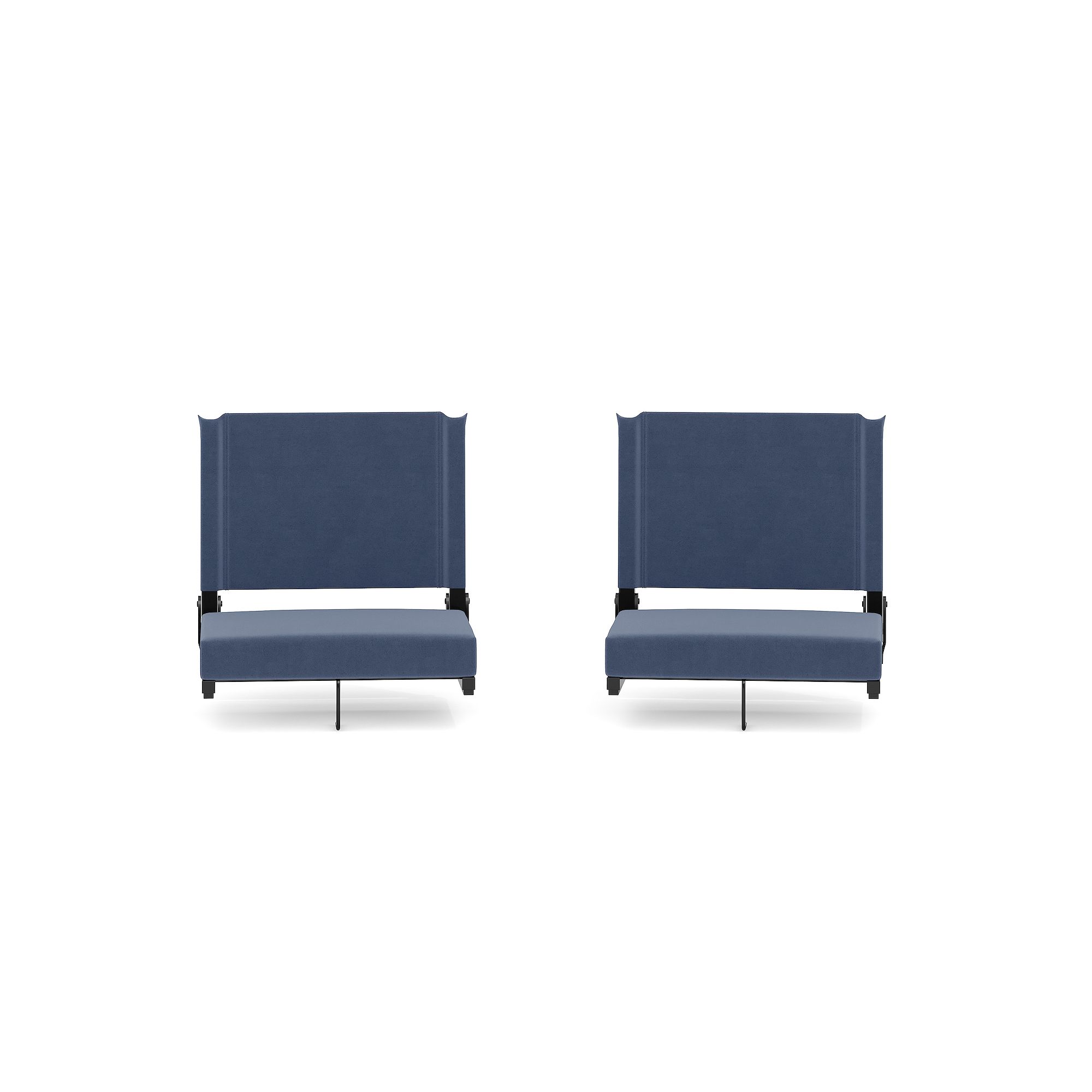 Flash Furniture 2-Piece Grandstand Comfort Lightweight Chair Set, Navy Blue
