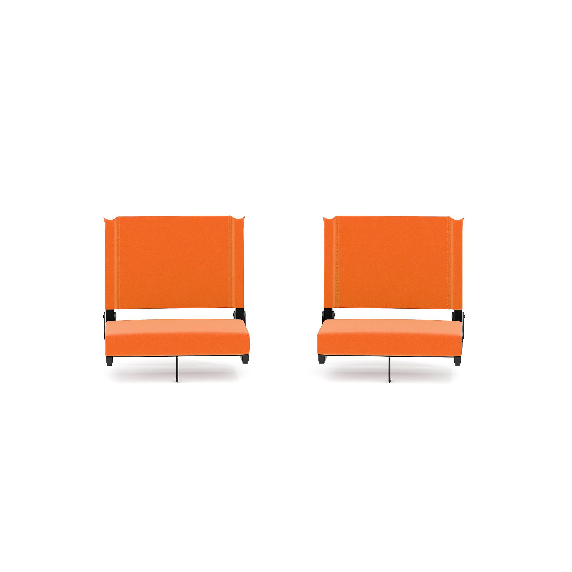 Flash Furniture 2-Piece Grandstand Comfort Lightweight Chair Set, Orange