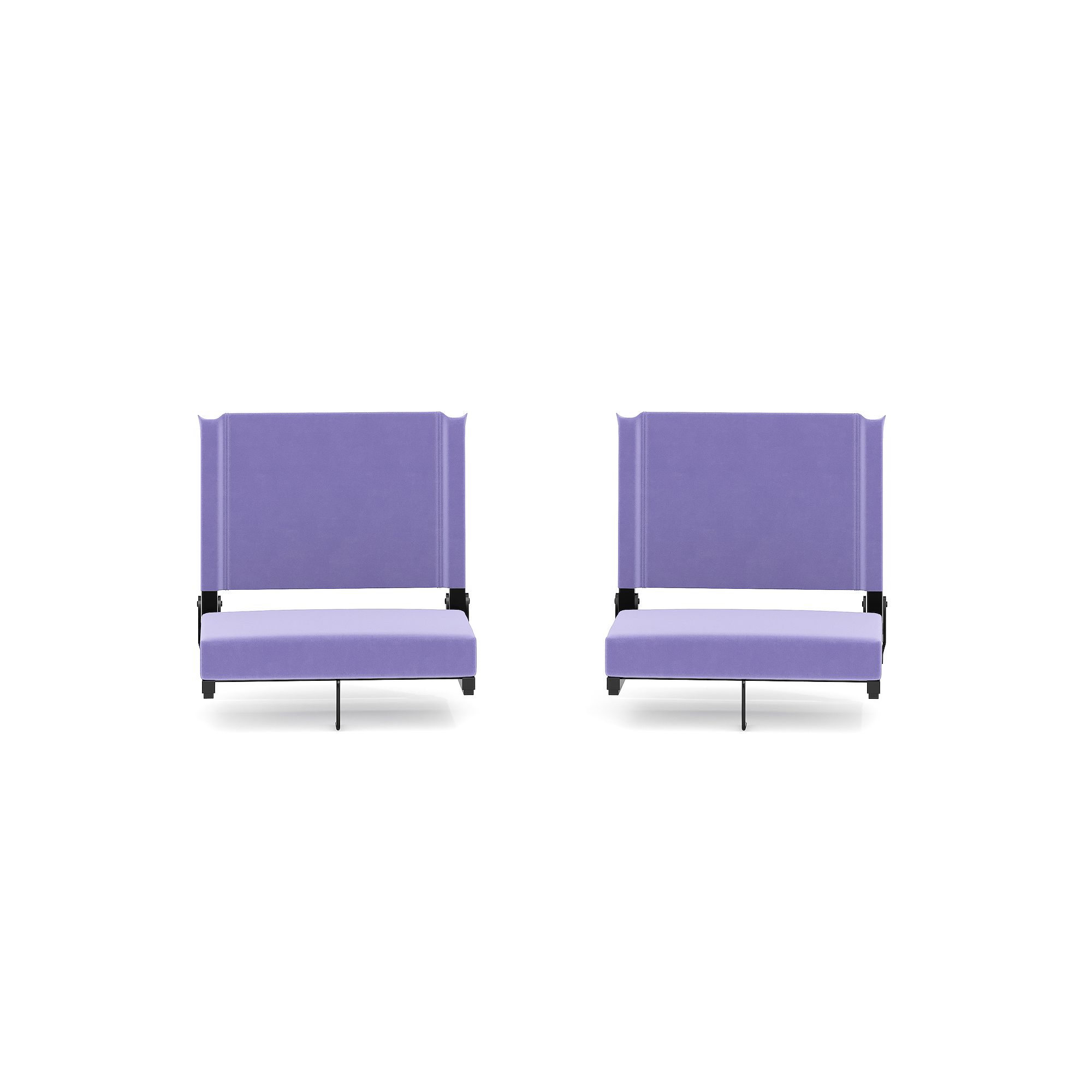 Flash Furniture 2-Piece Grandstand Comfort Lightweight Chair Set, Purple