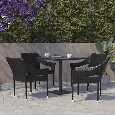 Flash Furniture 4-Piece Ethan Stackable All Weather Patio Chairs