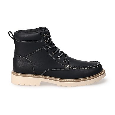Sonoma Goods For Life Harlann Men's Moc Toe Lug Sole Hiker Boots