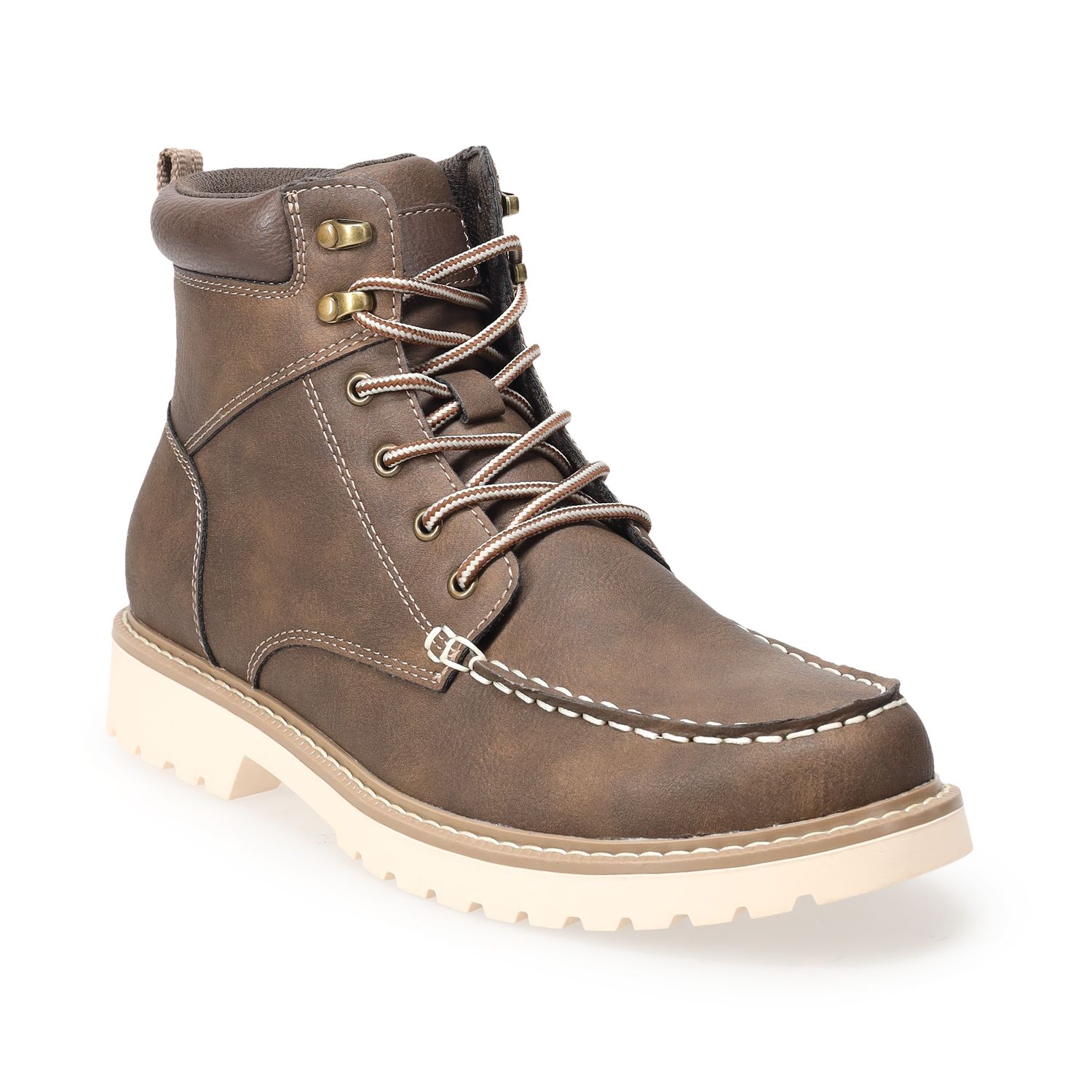 Мужские ботинки Sonoma Goods For Life Harlann Moc Toe Lug Sole Hiker, цвет: Коричневый — фото 1