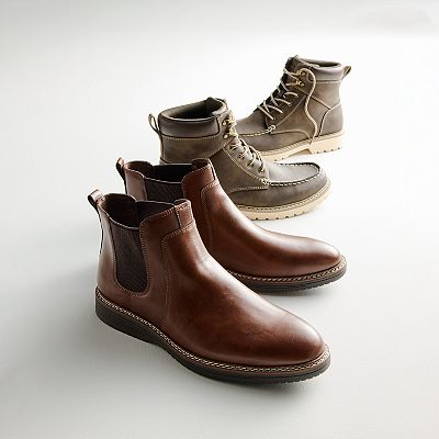 Connie Sport Men 10M Ankle Boots Brown Leather Moc Toe Lug Sole Casual Hiking Men main image 3