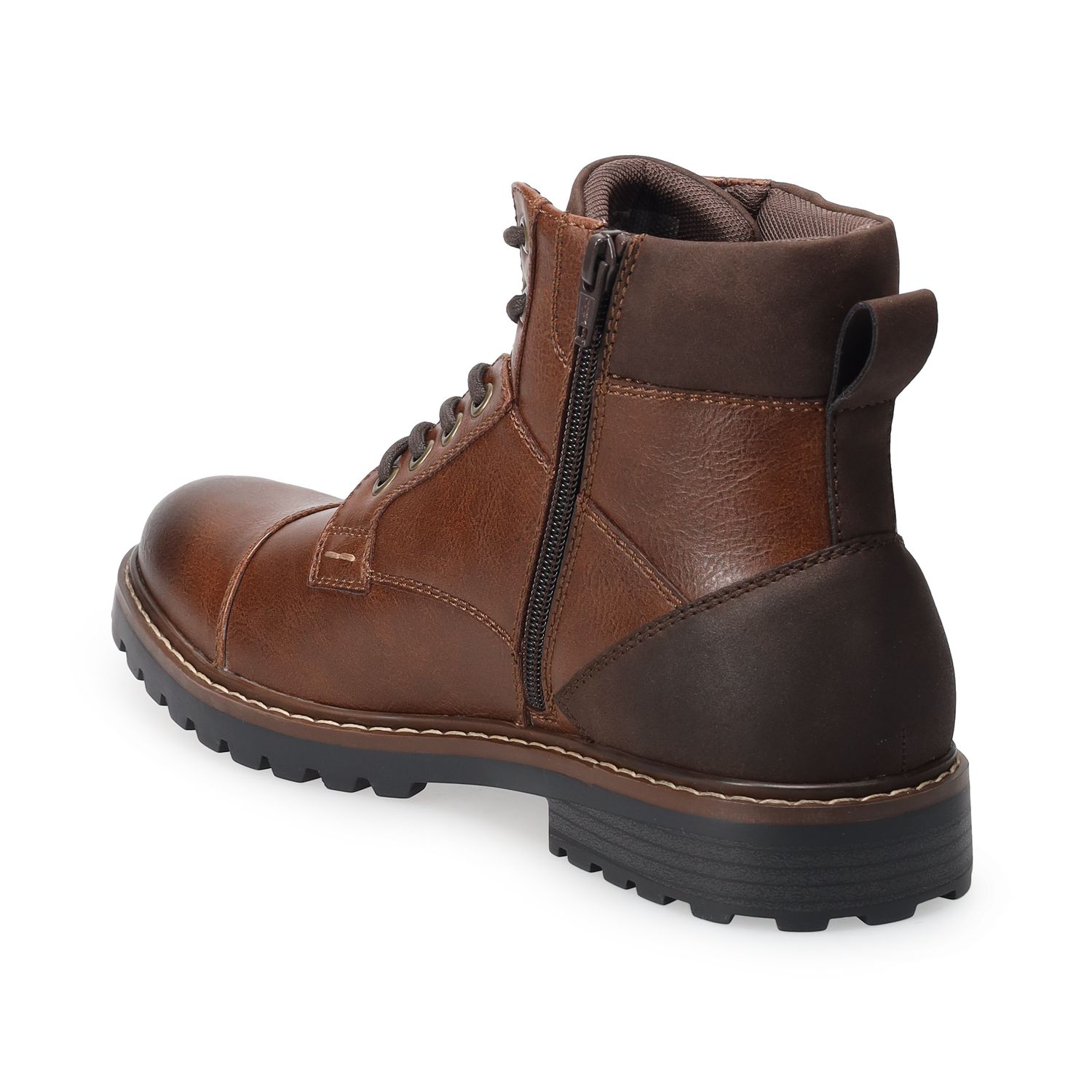 Sonoma Goods For Life Mateyo Mens 11.5 Black Leather Memory Foam Lace-Up Boots Sonoma Sneakers for Men for Sale | Shop Men main image 3