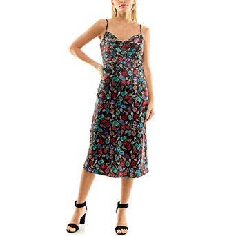 Women's Nicole Miller Printed Cowl Neck Slip Dress