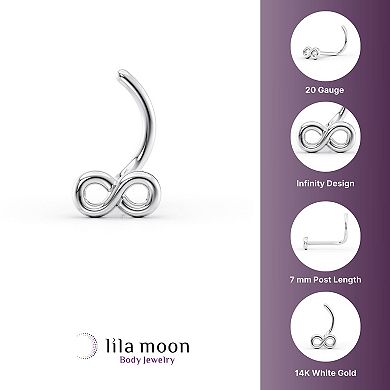 Lila Moon Curved Infinity Nose Stud