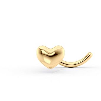 Lila Moon Curved Heart Nose Stud