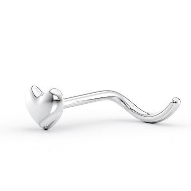 Lila Moon Curved Heart Nose Stud