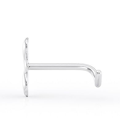 Lila Moon Curved Clover Nose Stud