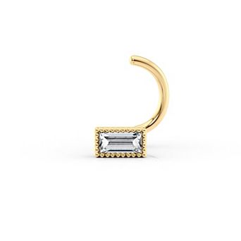 Lila Moon 14k Gold Cubic Zirconia Curved Nose Stud
