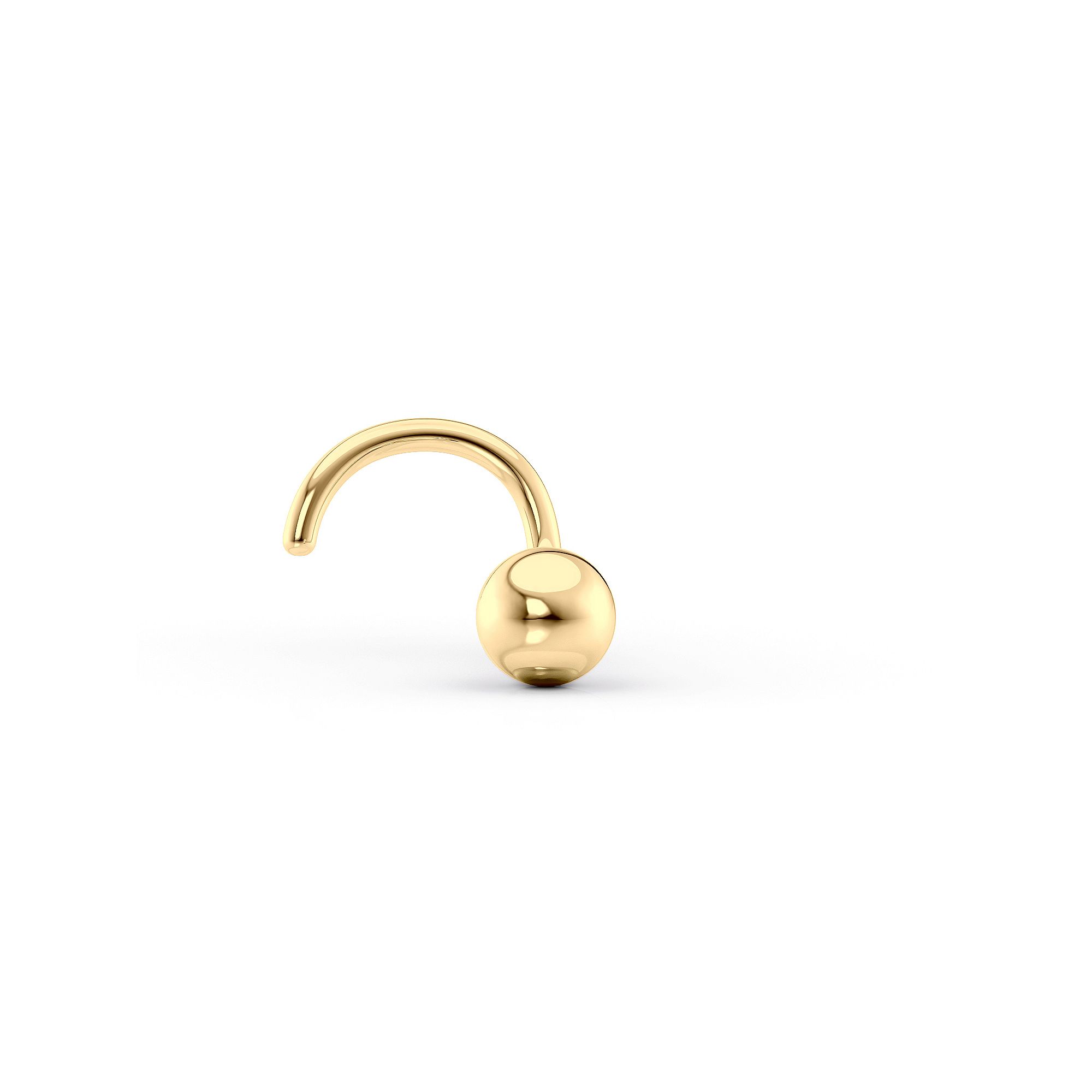 Lila Moon 14k Gold Curved Nose Stud, Womens