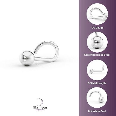 Lila Moon 14k Gold Curved Nose Stud