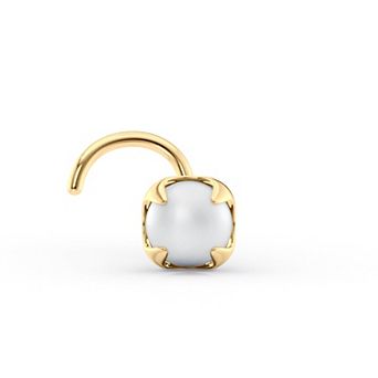 Lila Moon 14k Gold Freshwater Cultured Pearl Curved Nose Stud