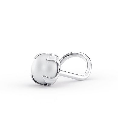 Lila Moon 14k Gold Freshwater Cultured Pearl Curved Nose Stud