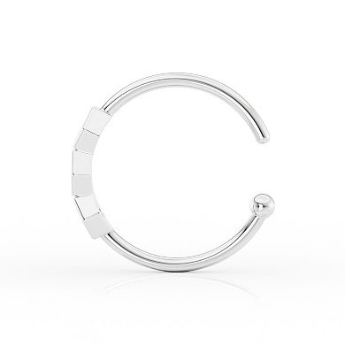 Lila Moon 10k Gold Cubic Zirconia Open Nose Ring