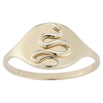 LUMINOR GOLD 14k Gold 3D Snake Ring