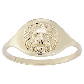 LUMINOR GOLD 14k Gold 3D Lion Ring