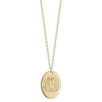 LUMINOR GOLD 14k Gold 3D Lion Pendant Necklace