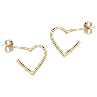 LUMINOR GOLD 14k Gold Heart Hoop Earring