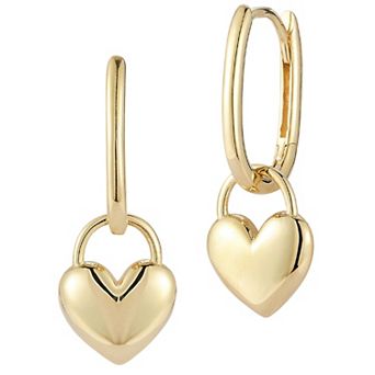LUMINOR GOLD 14k Gold Heart Earrings