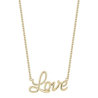 LUMINOR GOLD 14k Gold Love Pendant Necklace
