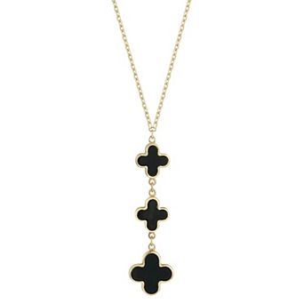 LUMINOR GOLD 14k Gold Black Onyx Pendant Necklace