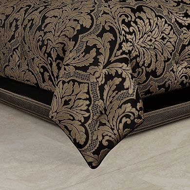 Five Queens Court Branson Black & Gold Comforter Set or Euro Sham