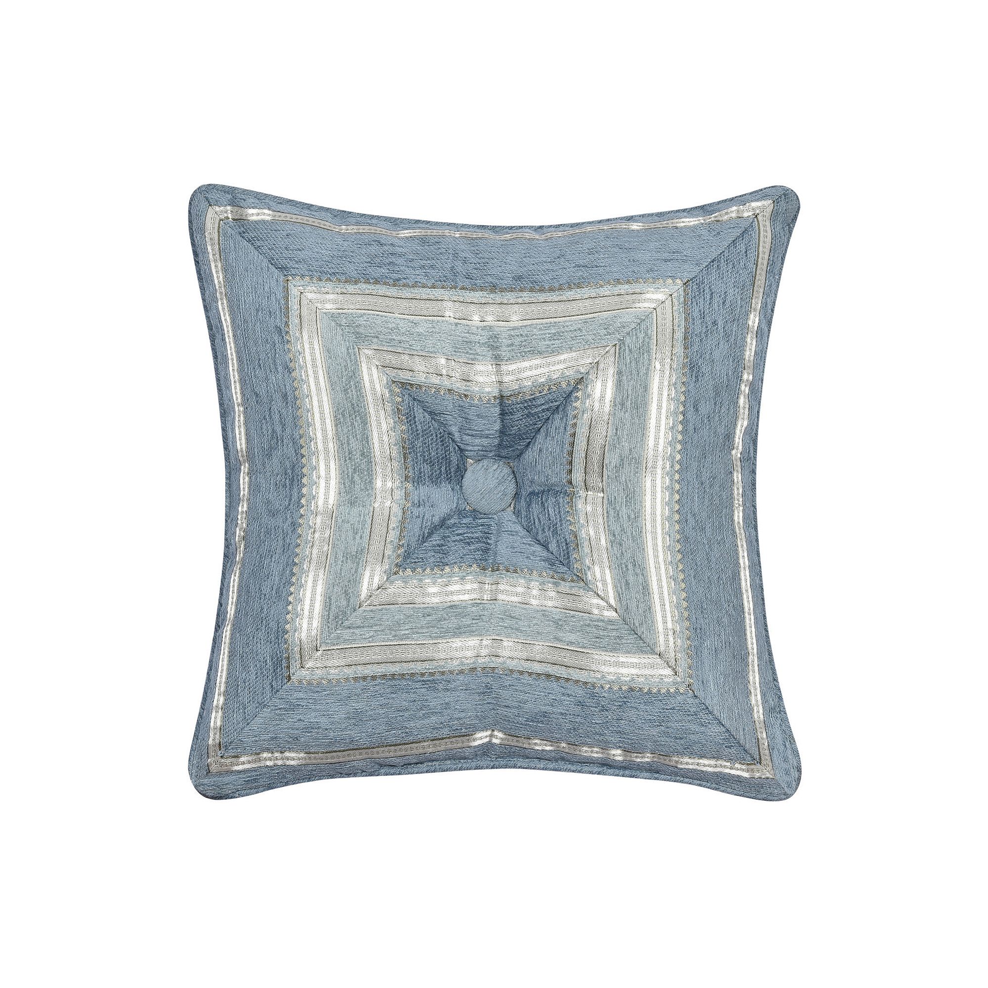Five Queens Court Cesar 18 Square Decorative Throw Pillow, Blue