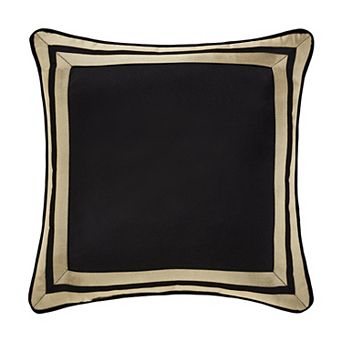 Five Queens Court Charleston Black 20 in Square Decorative Throw Pillow