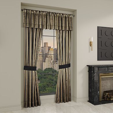 Five Queens Court Charleston Black Window Straight Valance