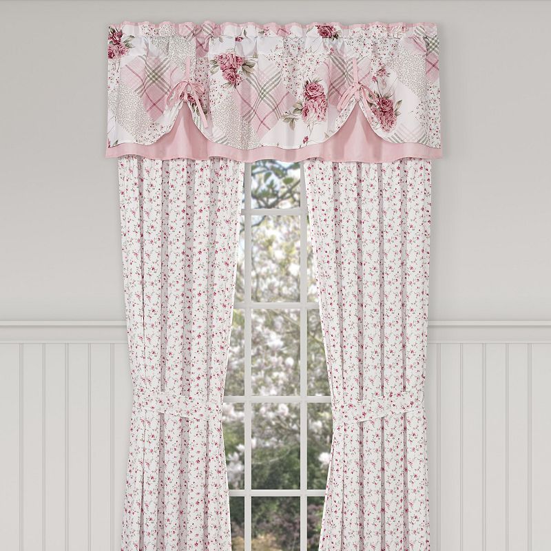 Royal Court Bungalow 2 Window Curtain Panels or Valance, Pink