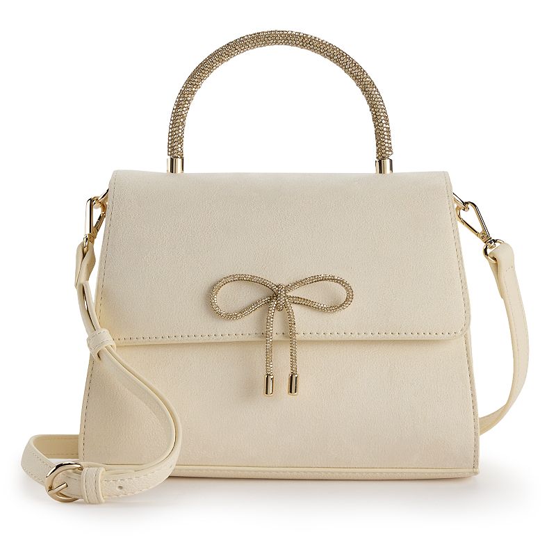 LC Lauren Conrad Dion Top-Handle Crossbody Bag, Ivory Silk