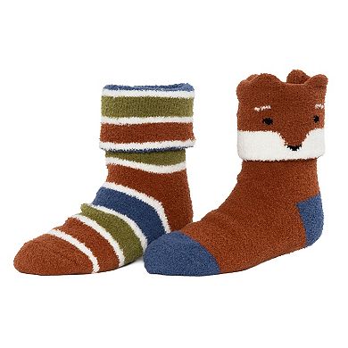 Neutral Girls Boys Cuddl Duds Infant / Toddler Cuddl Duds 2-Pack Cozy Socks