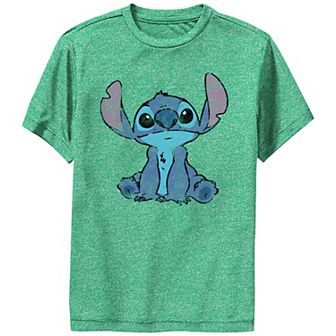 Disney's Lilo & Stitch Simply Stitch Distressed Draw Performance Boys 8-20 Graphic Tee