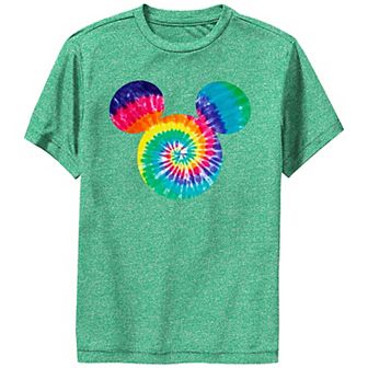 Disney's Mickey Mouse Tie Dye Print Head Performance Boys 8-20 Graphic Tee
